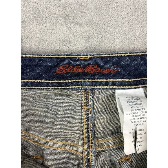 Eddie Bauer Women's Size 6 R Shaped Fit Blue High Rise Straight Jeans Baggy Y2K - Picture 12 of 15